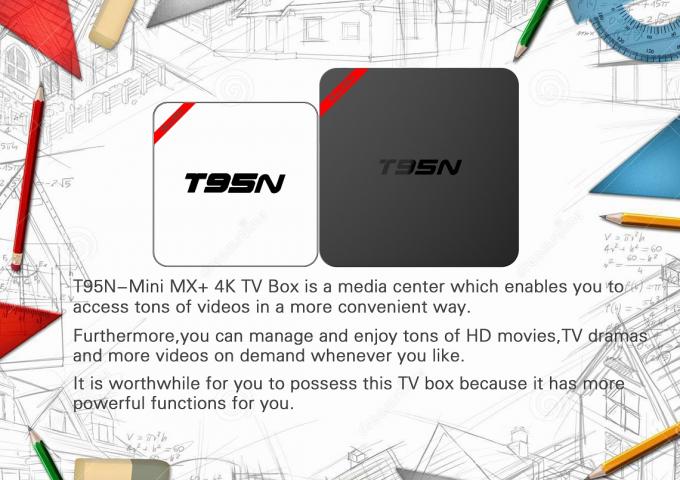 Cartões espertos do Mmc do disco do apoio U da caixa T95n da tevê de Android do formato completo dos meios